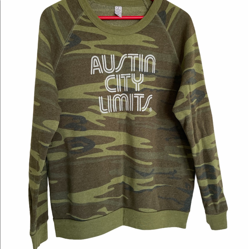 Austin City Limits Camo Crew Neck Sweater